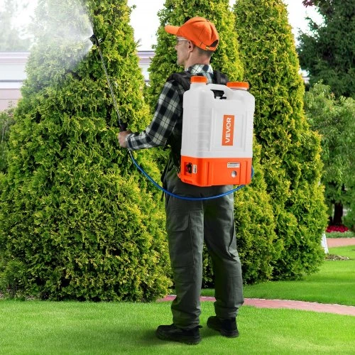 Koduva VEVOR akumuliatorinis kuprinis purkštuvas su vežimėliu, 15 l, 12 V, 0–94 PSI