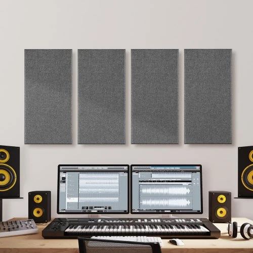 Koduva VEVOR akustinės panelės, 4 vnt., 2 colių, 600 x 300 mm, pilkos