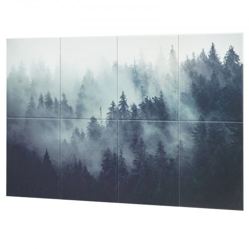 Koduva VEVOR akustinės plokštės 8 vnt., Dark Forest, 400 x 300 x 10 mm, lipnios