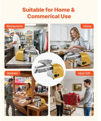 VEVOR Aliejaus presas WF-J168, 5kg/h, 1250 W