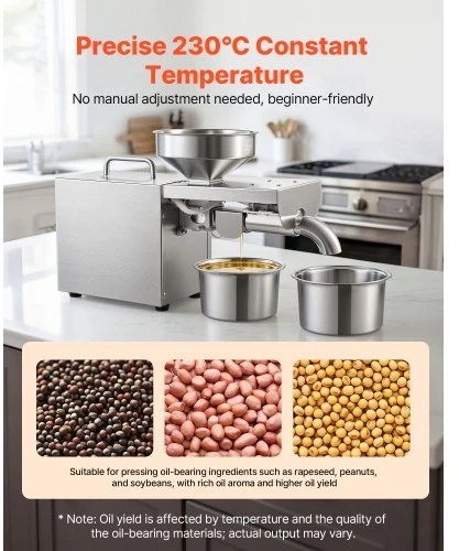 VEVOR Aliejaus spaudimo aparatas, 700 W, 3,75 kg/h, 230 °C, modelis 150W-888A