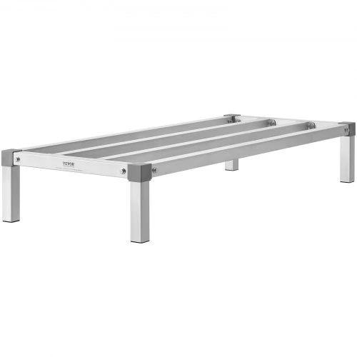 Koduva VEVOR aliuminis dunnage stelažas, 48 x 20 col., komercinis grindų stelažas, 8 col. nuo grindų