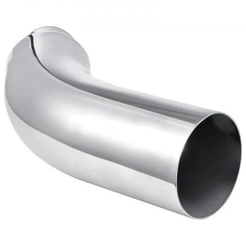 VEVOR Alkūninis išmetimo antgalis, 101,6 mm įvadas, 152,4 mm išvadas, 584 mm ilgis, chromuotas