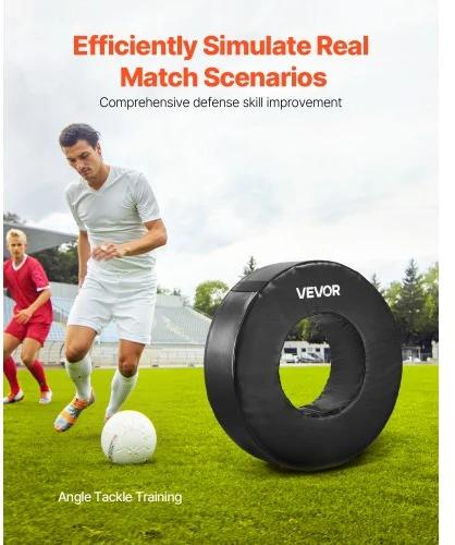 VEVOR Amerikietiškojo futbolo tacklingo ratas, treniruočių dummy, 1 vnt., juodas