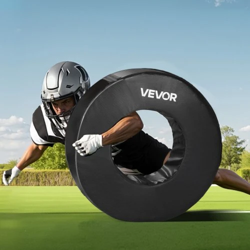 VEVOR Amerikietiškojo futbolo tacklingo ratas, treniruočių dummy, 1 vnt., juodas