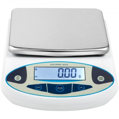 Koduva VEVOR analitinės svarstyklės, 5000 g x 0,01 g, LCD ekranas