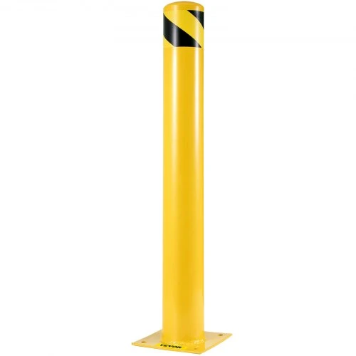 VEVOR Apsauginis stulpelis, 122 cm x 14 cm, geltonas, su 4 tvirtinimo varžtais