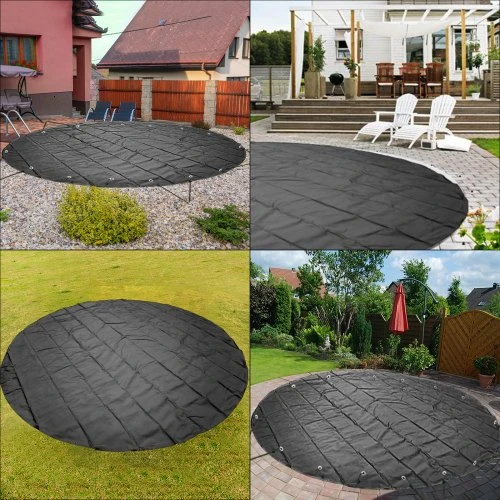 Koduva VEVOR apvalus baseino saugos uždangalas, PVC, anglies spalvos, 4 m