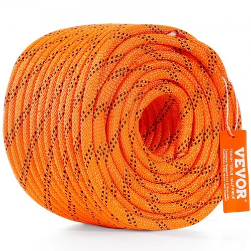 VEVOR Arboristo laipiojimo virvė, dvigubas poliesterio pynimas, 9,5 mm x 36,6 m, 48 gijų