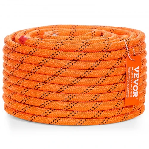 VEVOR Arboristų medžių laipiojimo virvė, dvigubo pynimo poliesteris, 1/2"/1,3 cm x 120'/36,6 m, 48 vijų