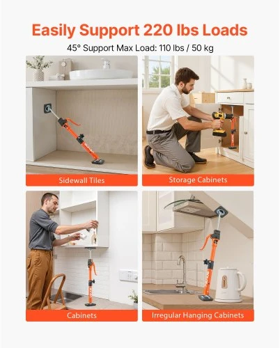 Koduva VEVOR atraminis stulpas spintelėms, 2 vnt., 40–60 cm, plieno teleskopinis greitas atraminis strypas