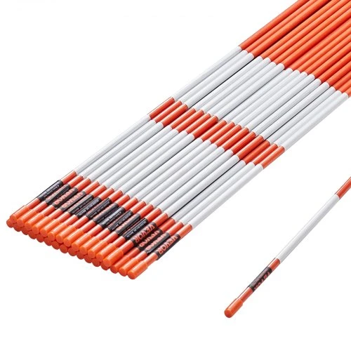 VEVOR Atšvaitiniai įvažiavimo žymekliai, 122 cm, oranžiniai stiklo pluošto kuoliukai