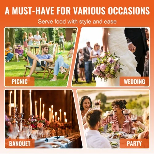 VEVOR Atverčiamas „chafing dish“ komplektas, 6 qt, 2 vnt., nerūdijančio plieno