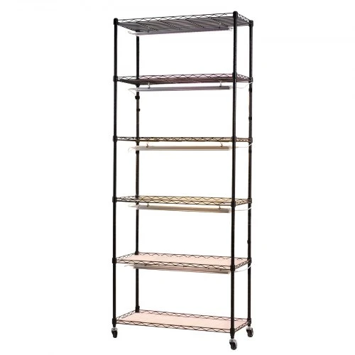VEVOR Augalų stovas su augimo lemputėmis, 6 pakopų, 180 cm, su ratukais
