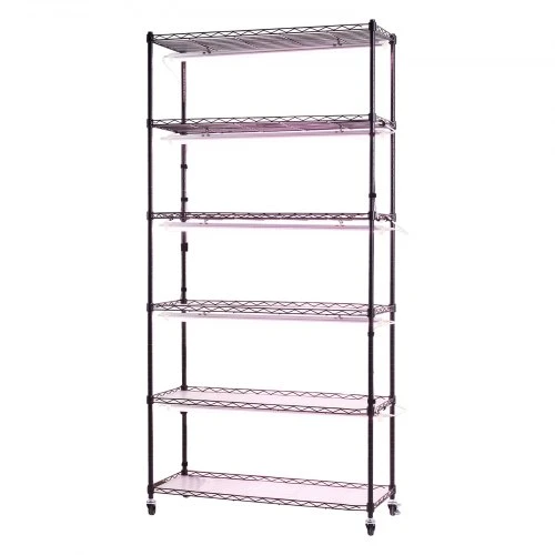 VEVOR Augalų stovas su augimo šviesa, 6 pakopų, 180 cm, metalinis, pink-baltas