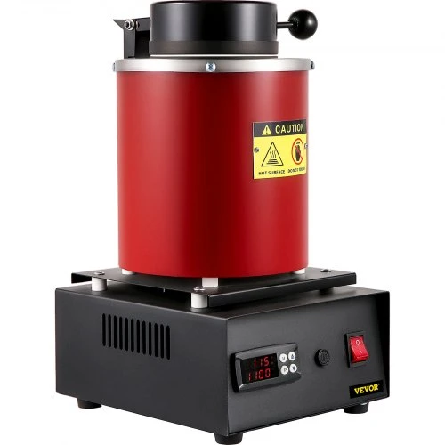 Koduva VEVOR aukso lydymo krosnis, 1350 W, 1150 ℃, skaitmeninė elektrinė, su 3kg keraminiu tigliu, liejinio forma ir pirštinėmis