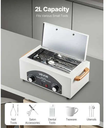 VEVOR Aukštos temperatūros įrankių valymo spinta KH-360T, 2 l, 300 W, 0–220 °C