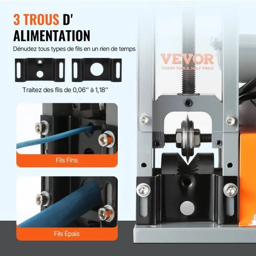 Koduva VEVOR automatinė laidų izoliacijos nuėmimo mašina, 1,5–30 mm, 180 W