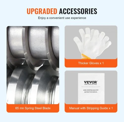 Koduva VEVOR automatinė laidų nuėmimo mašina, 1,5–40 mm, 370 W, su rankine rankenėle