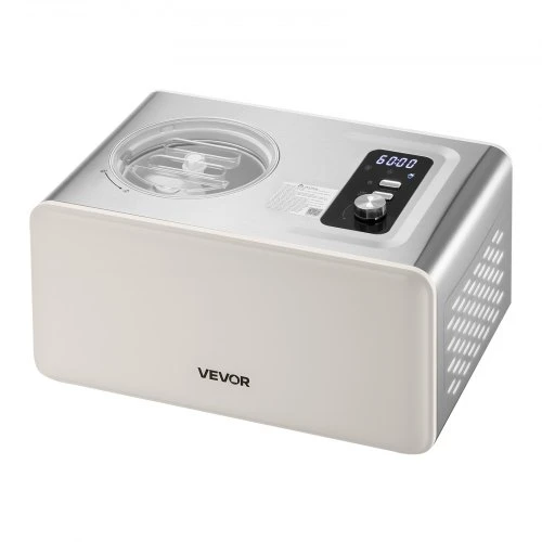 VEVOR Automatinė ledų gaminimo mašina su įmontuotu kompresoriumi, 2 kv. kompresorinė, 3 režimai