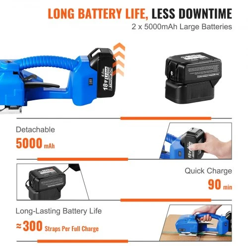 VEVOR Automatinis elektrinis juostavimo įrankis PP/PET 0,9–1,6 cm juostoms