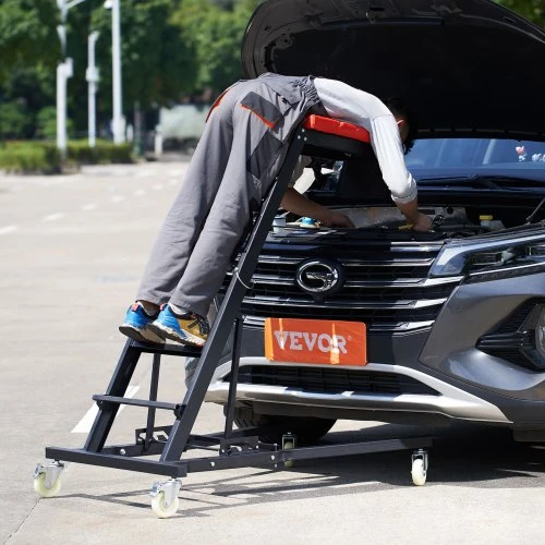 VEVOR Automobilinis aukštas creeperis, variklio creeperis 42,5–64,8 col., 400 lb, su 4 pasukamais ratukais
