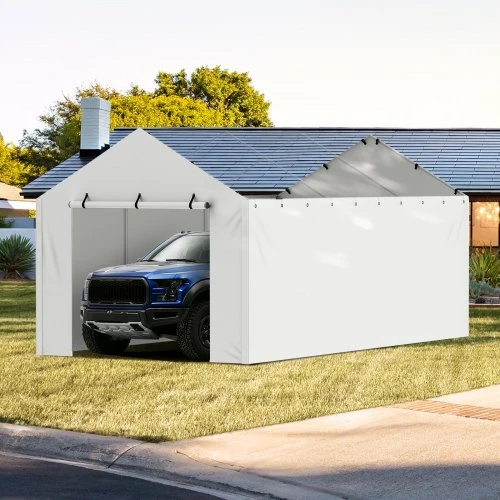 Koduva VEVOR automobilio pastogės šoninės sienos pakaitinis uždangalas, 600 x 300 cm, baltas