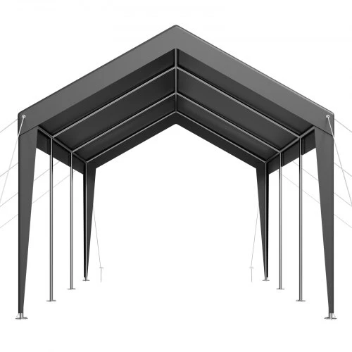 Koduva VEVOR automobilio stoginė, 10 x 20 FT, pilka