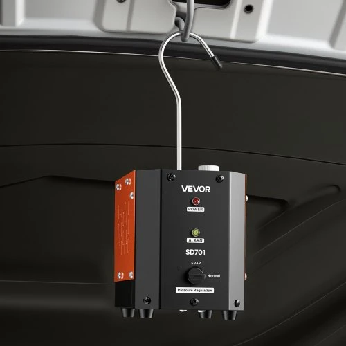 VEVOR Automobilių dūmų mašina nuotėkio detektorius SD701, DC 12V, juoda, oranžinė