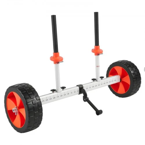 VEVOR Baidarių vežimėlis, 104 kg keliamoji galia, 25,4 cm vientisos PU padangos, su atrama