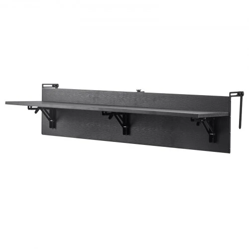 VEVOR Balkono pakabinamas staliukas, 12 x 48 col. sulankstomas turėklų stalas, 50 lb, tinka 1"–4,3" turėklams
