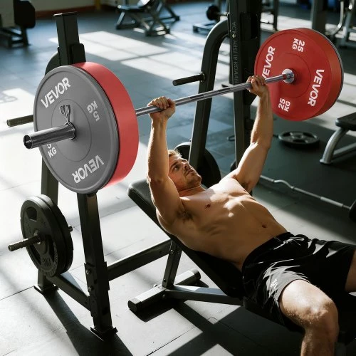 VEVOR Barbell bar OB-72, chromuotas, 183 cm, 500 lbs