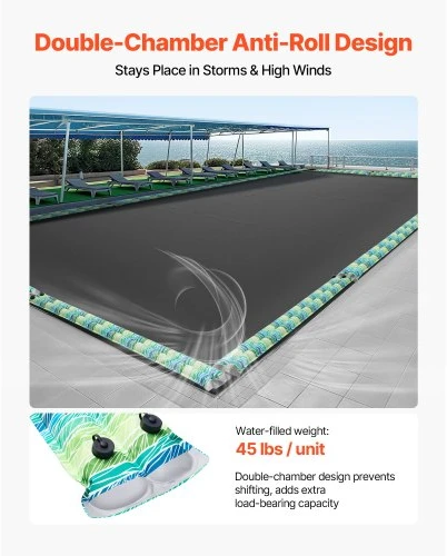Koduva VEVOR baseino dangčio vandens maišai, 5 vnt., 2400 x 300 mm, PVC