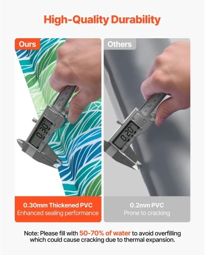 Koduva VEVOR baseino dangčio vandens maišai, 5 vnt., 2400 x 300 mm, PVC