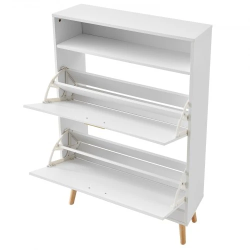 VEVOR Batų spintelė su 2 atverčiamais stalčiais, 80 x 23,7 x 120,5 cm, ruda