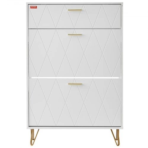 Koduva VEVOR batų spintelė su 3 atverčiamais stalčiais, HZS004, 800 x 239 x 1200 mm