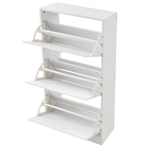 Koduva VEVOR batų spintelė su 3 atverčiamais stalčiais, HZS003, 60 x 23,7 x 120 cm
