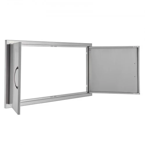 VEVOR BBQ prieigos durelės, 1067 x 534 mm dvigubos lauko virtuvės durelės, nerūdijančio plieno įleidžiamos