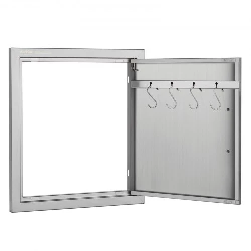 VEVOR BBQ prieigos durelės, 457 x 508 mm, nerūdijančio plieno, įleidžiamos, su rankena ir kabliuku