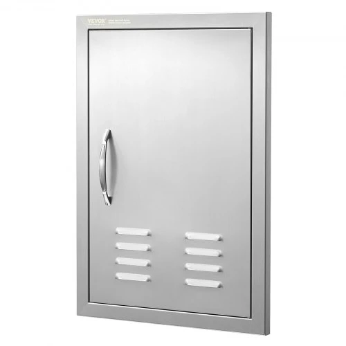Koduva VEVOR BBQ prieigos durys, 610 x 431 mm, nerūdijančio plieno, įleidžiamos, su rankena, ventiliacija ir kabliu