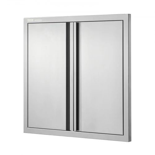 VEVOR BBQ prieigos durys, 660x610 mm, dvigubos, nerūdijančio plieno