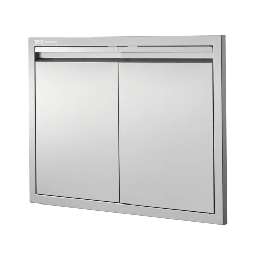 Koduva VEVOR BBQ prieigos durys, 762x532 mm dvigubos lauko virtuvės durys, nerūdijančio plieno įleidžiamos durys