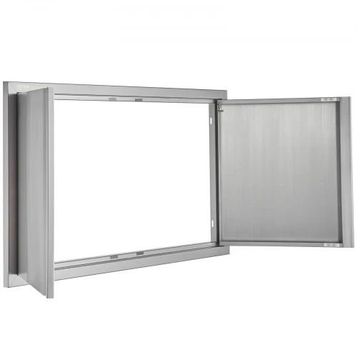 Koduva VEVOR BBQ prieigos durys, 914x534 mm, dvigubos lauko virtuvės durys iš nerūdijančio plieno