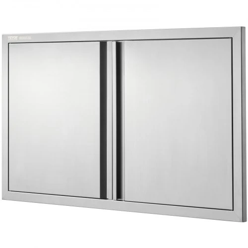 Koduva VEVOR BBQ prieigos durys, 914x534 mm, dvigubos lauko virtuvės durys iš nerūdijančio plieno
