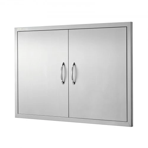 Koduva VEVOR BBQ prieigos durys, 990x660 mm dvigubos lauko virtuvės durys, nerūdijančio plieno įleidžiamos durys