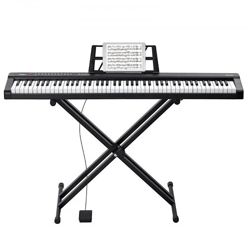 VEVOR BD-881D 88 klavišų skaitmeninis pianinas, pusiau pasverti klavišai