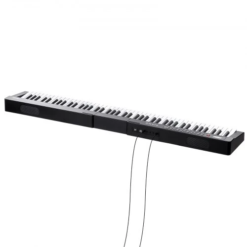 VEVOR BD-881D pusiau pasvertas skaitmeninis pianinas, 88 klavišai, juodas