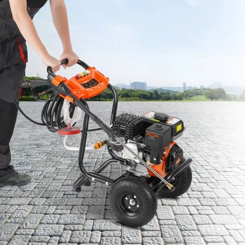 VEVOR Benzininis aukšto slėgio plovimo įrenginys, 3500 PSI, 10 l/min, su aliumininiu siurbliu ir 5 antgalių rinkiniu