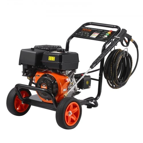 VEVOR Benzininis aukšto slėgio plovimo įrenginys, 4400 PSI, 15 l/min, su variniu siurbliu ir 5 purkštukais