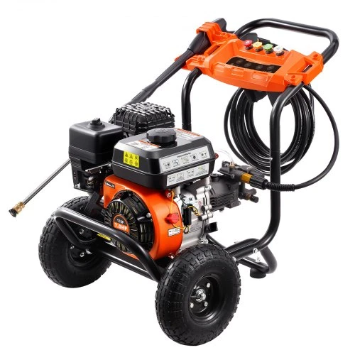 VEVOR Benzininis aukšto slėgio plovimo įrenginys, 3500 PSI, 10 l/min, su aliumininiu siurbliu ir 5 antgalių rinkiniu